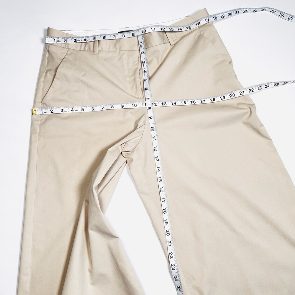 Theory Beige Wide-Leg Cropped Pants - Picture 5 of 8